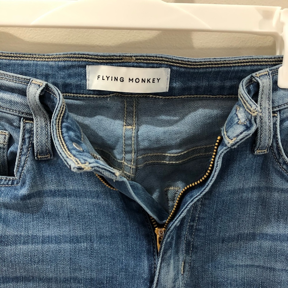 Super high waisted bell bottom jean